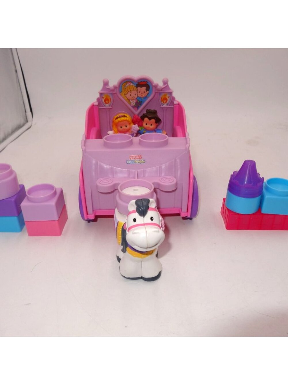 Fisher-Price Little People Princess Carriage With Prince Princess‎ & Blocks